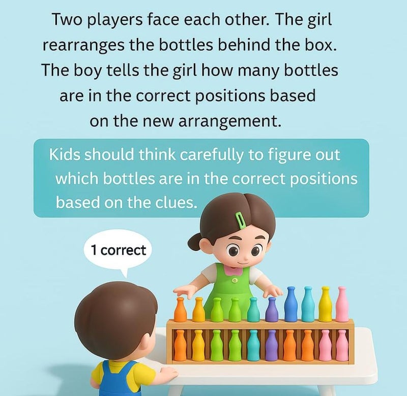 Bottle Color Match Game, Bottle Flip Challenge Toys, Color Match Action Improve Logical Thinking And Reasoning Skills Interactive Sorting Games for Groups, Unique Gift for Girls&boys - Image 4